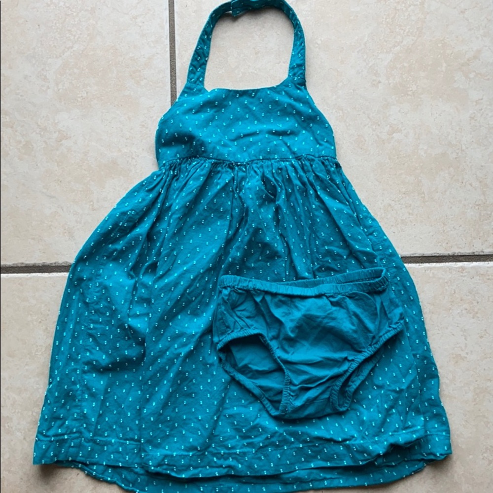 Old Navy Teal Sundress and Diaper Cover 2T